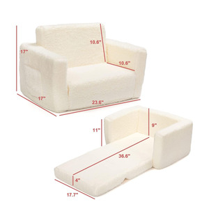 كرسي شيربا للأطفال آمن وموثوق به <span class=keywords><strong>2</strong></span> في 1 أريكة ناعمة للأطفال الصغار قابلة للطي إلى كرسي استرخاء للفتيات والأولاد - Product Image 6