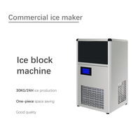 Machine à glaçons automatique professionnelle 30 kg/24h, refroidissement par air et eau, pour restaurants, cafés et bars