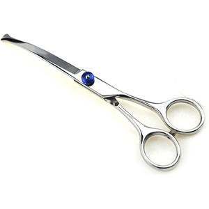 กรรไกรตัดขนสัตว์เลี้ยงแบบโค้งปลายมน ทำจากสแตนเลส ด้ามจับสมมาตร อุปกรณ์ตัดขนสัตว์เลี้ยงระดับมืออาชีพ - Product Image 3