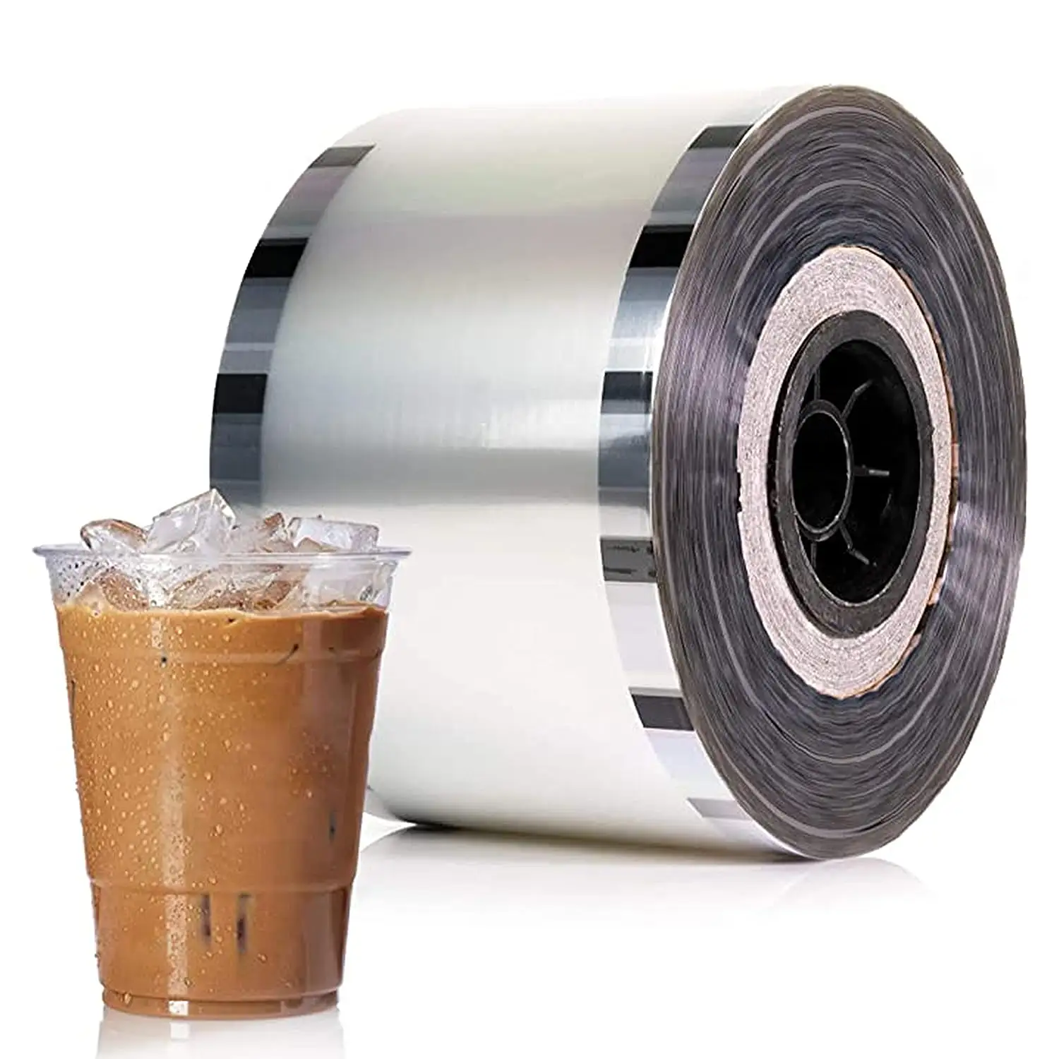 ฟิล์ม2023กาแฟสำเร็จรูปม้วนแพ็คเก็ตน้ำตาลกาแฟแบบม้วนฟิล์ม PET ใสพิมพ์ใหม่ผู้ผลิตจีน