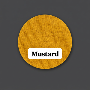Mustard Polyester Rib Knit Valentino Fabric Stretch Textured Material For Fashion Apparel Garments Dresses <b>Tops</b> And Clothing - Product Image 2