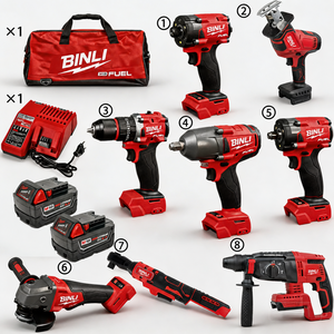 ชุดเครื่องมือไร้สาย BINLI 8-in-4 - แบตเตอรี่ลิเธียมสำหรับงานซ่อมแซมบ้าน ใช้งานกลางแจ้ง ดีไซน์กะทัดรัด ประหยัดพื้นที่ ใช้งานง่าย - Product Image 4