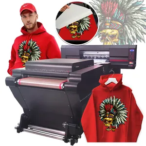 custom logo printing thermal transfer inkjet printer clothes printing machine for all materials with Powder Dyer Shaking Machine