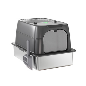 Lettiera <span class=keywords><strong>per</strong></span> <span class=keywords><strong>Gatti</strong></span> Quadrata Completamente Chiusa in Acciaio Inossidabile, Spessa e Extra-Large, con Fondo Antiaderente - Bestseller Transfrontaliero - Product Image 5