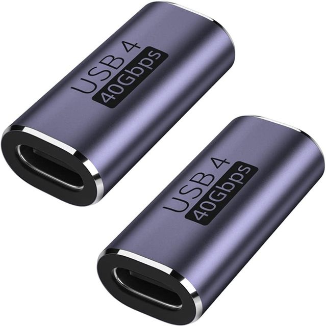 ZOGUO USB 4 Type C Female to Female Adapter Compatible Thunderbolt 4/3 Supports 240W Charging 40Gbps Data Transfer 8K@60Hz