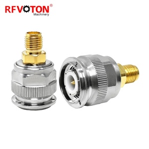 Adattatore Coassiale a Banda Larga a Basso VSWR <span class=keywords><strong>SMA</strong></span> F a TNC <span class=keywords><strong>M</strong></span> in Ottone Nichelato e Placcato Oro, Connettore RF Maschio-Femmina per Antenna - Product Image 1