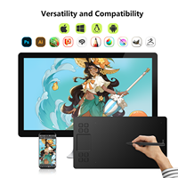Tablette graphique à stylet VEIKK 16384 niveaux de pression A50 grande zone active à faible coût pour les débutants en dessin artistique