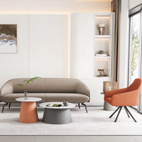 Ensemble de canapés de bureau modernes pour PDG, en cuir PU, design durable, pour bureau à domicile et usage commercial