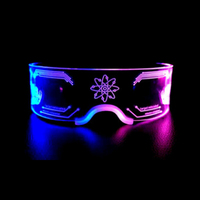 Promotion Lunettes Lumineuses LED Visière Électronique, Lunettes Lumineuses Technologie Créative, Lunettes LED de Fête Futuristes 7 Couleurs