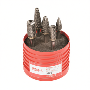 Kit de 5 fraises coniques en carbure, tige de 6 mm, coupe Z6, pour le fraisage du métal, du bois et du plastique - Product Image 2