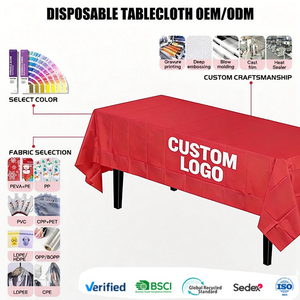 Custom Logo Disposable Printed Waterproof LDPE/PEVA Plastic Rectangle <strong>Table</strong> <strong>Cloth</strong> Roll <strong>for</strong> <strong>Events</strong> &amp; Wedding - Product Image 1