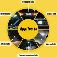 Ampoule LED T10 W5W Super Lumineuse Canbus 10-30V pour Voiture Camion Sans Erreur 194 168 Culot Cunette Intérieur Signalisation Plaque d'Immatriculation