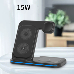 พับได้ 3 ใน 1 เครื่องชาร์จไร้สายขาตั้งโต๊ะสถานีชาร์จไร้สายสําหรับ <span class=keywords><strong>iPhone</strong></span> 15 14 13 สําหรับ Apple Watch <span class=keywords><strong>6</strong></span> 9 และ <span class=keywords><strong>Airpods</strong></span> 3 <span class=keywords><strong>2</strong></span> - Product Image 2