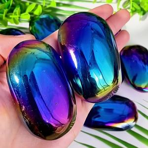 Pierre ovale polie en obsidienne noire naturelle pour la guérison spirituelle, la décoration intérieure et les cadeaux de fêtes – Vente en gros - Product Image 1