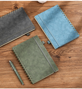 <span class=keywords><strong>Libro</strong></span> di password con spirale e copertina in pelle, con elastico, formato A5 per appunti e contatti sicuri - Product Image 4