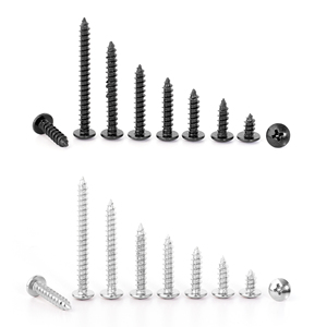 M5 10-50mm <span class=keywords><strong>Phillips</strong></span> <span class=keywords><strong>Pan</strong></span> đầu ren vít đen lớn đầu tròn tự khai thác vít cho đồ nội thất tủ gắn trên gỗ - Product Image 5