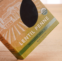Boîtes en papier artisanal biodégradables avec logo personnalisé avec fenêtre découpée Vente en gros Boîte d'emballage pour pâtes Papier kraft Impression offset acceptée