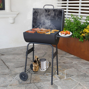 Large Portable Outdoor BBQ Grill Charcoal Grill With Wheels For Backyard Camping Picnic - Product Image 1