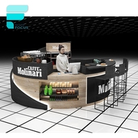 Kiosque d'aliments, comptoir de café chaud, moderne, élégant, personnalisé, pour centre commercial Mobile
