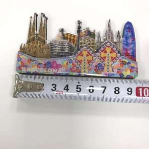 Hatıra 3d OEM İspanya <span class=keywords><strong>Barcelona</strong></span> MDF ahşap buzdolabı mıknatısı - Product Image 4