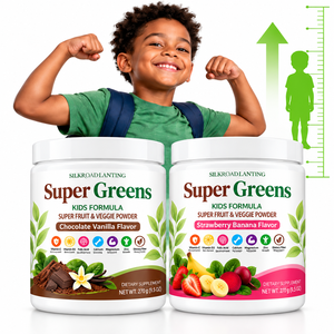 Poudre Super Greens pour Enfants Chocolat Vanille & Fraise Banane pour les Enfants Piresment Choisissants dans leur Alimentation Complément Nutritionnel Quotidien - Product Image 1