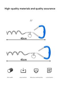 Estaca de amarre para perros, Estaca de ancla duradera con anillo para todas las cadenas de correa de cable, estaca para mascotas de alta resistencia para exteriores - Product Image 3