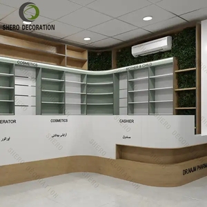 Custom Pharmacy Display Shelves LED <b>Light</b> Medical Store Cabinet for Drugstore Retail Shop <b>Fitting</b> - Product Image 5