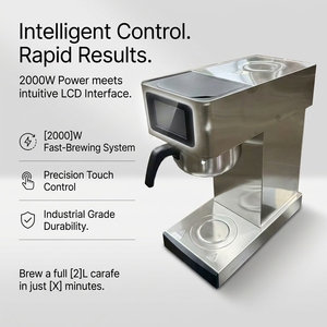 Cafetera Comercial para Servicio de Alimentos, Cafetera de Goteo Eléctrica de Acero Inoxidable para Cantina y Cocina - Product Image 3