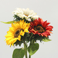 Branches de tournesol artificielles, grande taille, pour la décoration de la maison, les décorations de mariage et les arrangements floraux artificiels