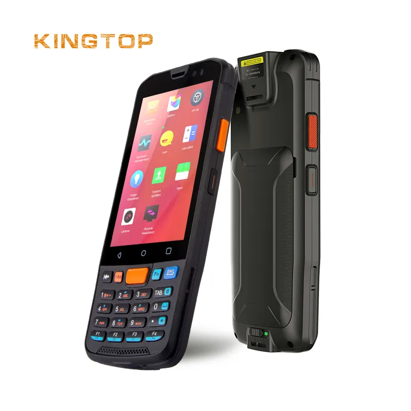 Kingtop เทอร์มินัลไร้สายแบบมือถือพร้อมเครื่องอ่าน RFID สำหรับ Ip67 Android อุตสาหกรรม2D QR NFC