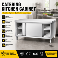 Table de travail en acier inoxydable avec étagère inférieure, table de préparation pour cuisine commerciale, plan de travail de qualité alimentaire 304 pour restaurant