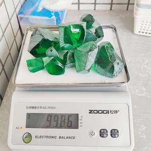 Tsavorita # A3855 Color Nanosital áspero sintético sin cortar Nano piedra materia prima para joyería Fabricación de piedra suelta - Product Image 6