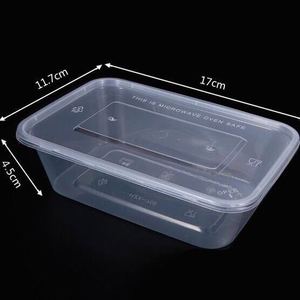 Fiambrera desechable rectangular de plástico redondo, embalaje de frutas, contenedores de alimentos frescos de <span class=keywords><strong>PP</strong></span> gruesos - Product Image 3