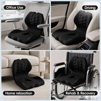 Coussins de siège confortables avec soutien lombaire - Coussin de dossier en mousse à mémoire de forme, oreiller oblong pour le bureau, la voiture et la chaise, housse amovible et lavable