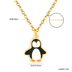 Cartoon <b>Penguin</b> Pendant Necklace Zinc Alloy Chain For Women Gift <b>Jewelry</b> Accessory - Product Image 4