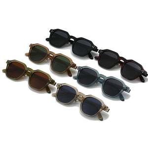 Lunettes de soleil polarisées vintage ultralégères à monture carrée petite taille avec logo personnalisé 2025, protection UV400, en TR90, pour hommes et femmes - Product Image 4