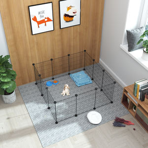 Diy Opvouwbare Pet Box Metalen Hek Hond Kennel Huis Training <span class=keywords><strong>Puppy</strong></span> Kitten Ruimte Honden Levert Konijnen Cavia Kooi - Product Image 3