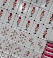 Jeu de Mahjong Américain Casse-Noisette de Noël, Tuiles de Mahjong en Acrylique, Thème Festif, 4 Joueurs, Jeu de Luxe Moderne, Jeu Parfait