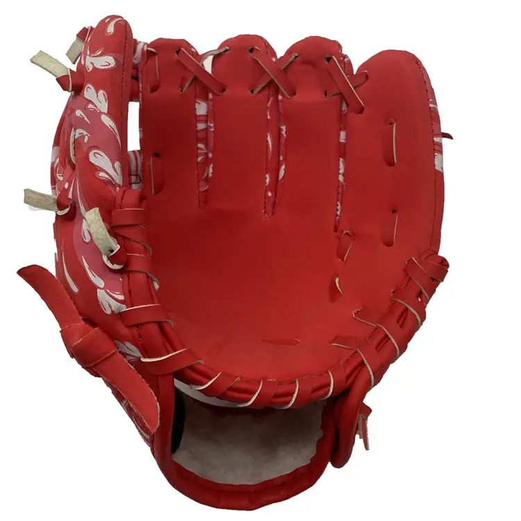 High quality wholesale low price outdoor sports pitcher red baseball glove