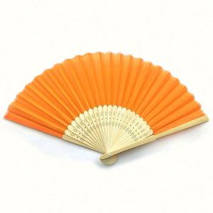Portable Bamboo Folding Fan Carved and Painted Folk Art Design for Home Decoration or Sports Party Flower and Model <b>Pattern</b> - Product Image 3