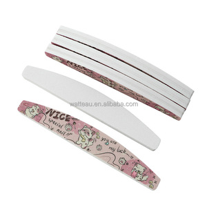 Moonhalf Professional Doppelseitige Nagel pflege dateien mit Körnung 100/180 Benutzer definiertes Logo Salon Maniküre Zubehör Sandpapier EVA Emery - Product Image 1