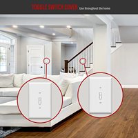 Plaque murale avec interrupteur bascule Jumbo, en plastique, 1 Gang, 8811O-W, blanc, ensemble pour rangement avec strass