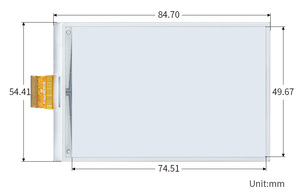 SKU-22609 Waveshare Módulo de Pantalla de Papel Electrónico de 3.52 Pulgadas 360x240 Interfaz SPI para Raspberry Pi Arduino STM32, Ultra Bajo Consumo - Product Image 5