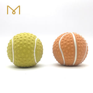 Squeaky प्राकृतिक रबर लेटेक्स भावनात्मक अभिव्यक्ति कुत्ते की गेंद मुस्कान के साथ खेल - Product Image 3