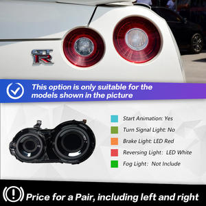 Para 2007 R35 luz trasera LED estilo de coche freno antiniebla trasero lámpara de señal de giro rojo 2023-GTR R35 <span class=keywords><strong>Valenti</strong></span> accesorios para automóviles - Product Image 6