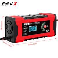 Chargeur et entreteneur automatique OEM E-MaLX pour batteries au plomb 12V-10A/24V-5A pour voitures, motos et SUV 12V10A-1