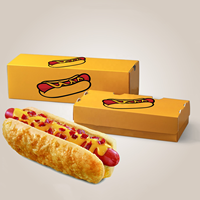 Boîte à emporter personnalisée, support pliable pour bâtonnets de gaufres, boîte à hot-dogs en papier de qualité alimentaire, emballage à emporter, plateau pour corn-dogs