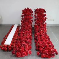 Décoration Murale de Mariage en Soie Artificielle Faite Main de Luxe, Roses Personnalisables (1m/2m), Arches et Centres de Table Gratuits
