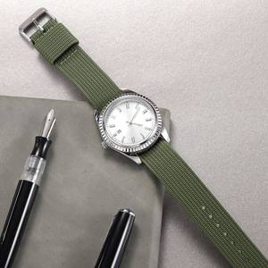 Bracelet de montre en nylon tressé côtelé monobloc, 18mm, 20mm, 22mm, vente en gros - Product Image 3