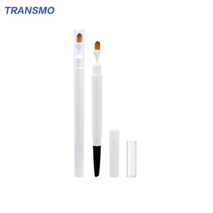 Emballage de crayon à sourcils en plastique personnalisé en gros, double extrémité, conteneur vide pour crayon à sourcils cosmétique avec brosse - Product Image 1